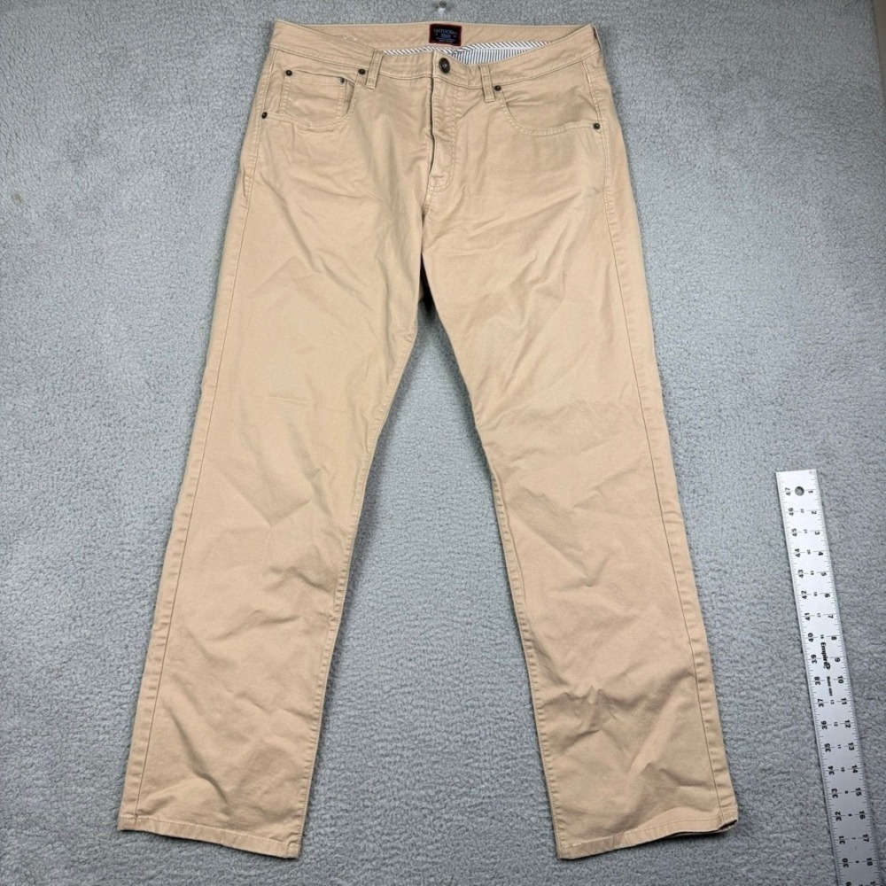 UNTUCKit Mens Don Santiago Relaxed Fit Khaki Chino Pants W34 L32 Cotton Elastane